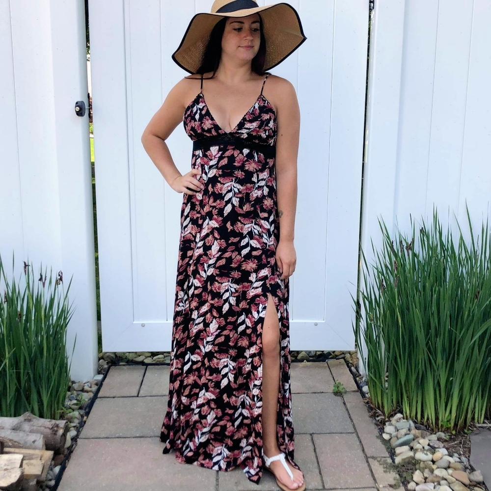 Cotton Candy LA Floral Print Maxi Dress M - Picture 1 of 13